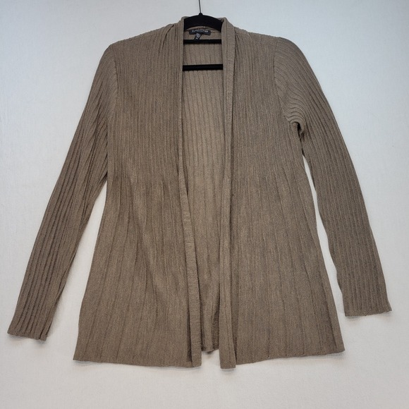 Eileen Fisher Sweaters - Eileen Fisher Cardigan Womens Small Petite Brown Wool Italian Yarn Open Front